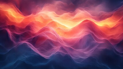Obraz premium Abstract Colorful Wave Patterns in Vibrant Fluid Motion Design