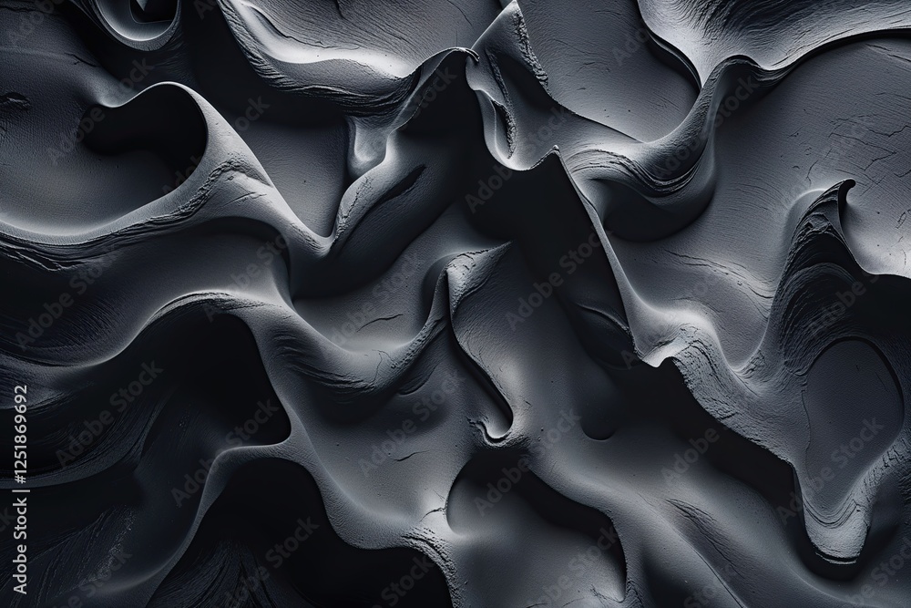 Aufkleber elegant deep black visual canvas with graphite gray texture and angular turbulence design