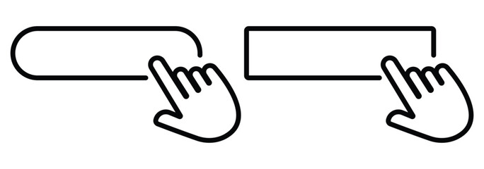 Fototapeta premium Computer mouse click cursor arrow icons. Clicking cursor set. Hand cursors click icons . flat design eps 888.