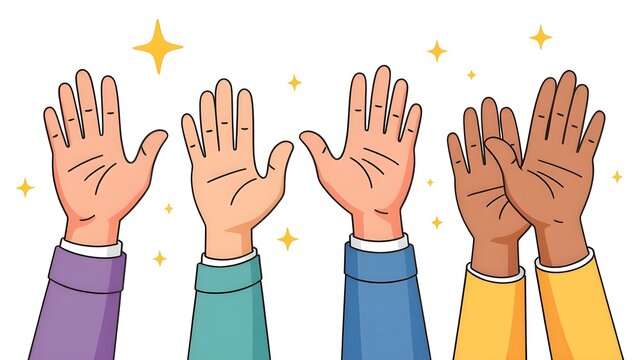 Colorful gestures for creative expression