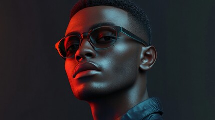 Stylish African Male Model in Urban Setting