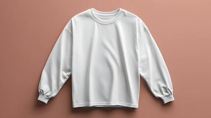 Blank white long-sleeve t-shirt mockup, highlighting both front and back for custom designs