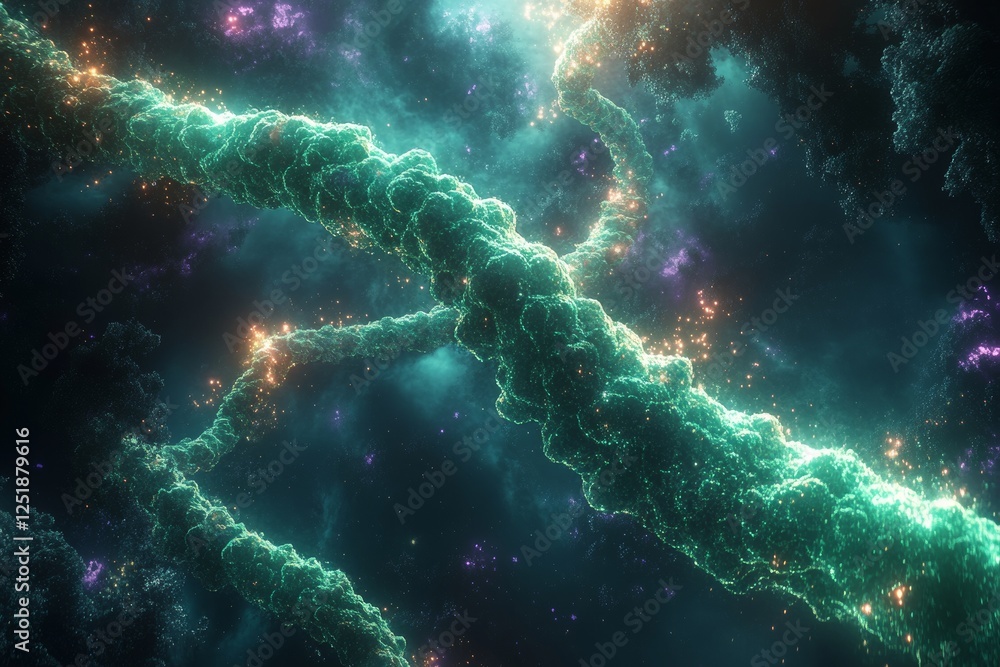 Poster illuminated complexity: a macrocosm of rna strands