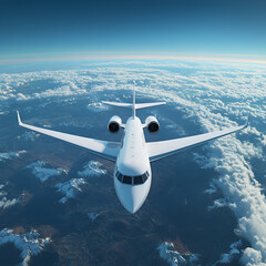 airplane in the clouds AI generative