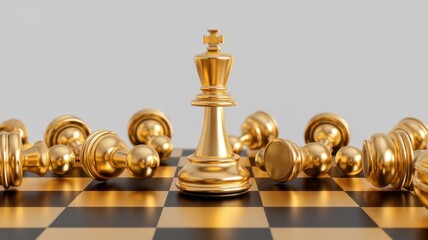 Golden Chess King Triumphant: A Victory in Strategy and Game