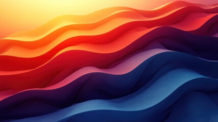 Obraz premium Colorful Wave Pattern Abstract Design with Smooth Curves