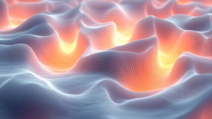 Obraz premium Abstract Waves with Soft Light Effect in Fluid Motion Design