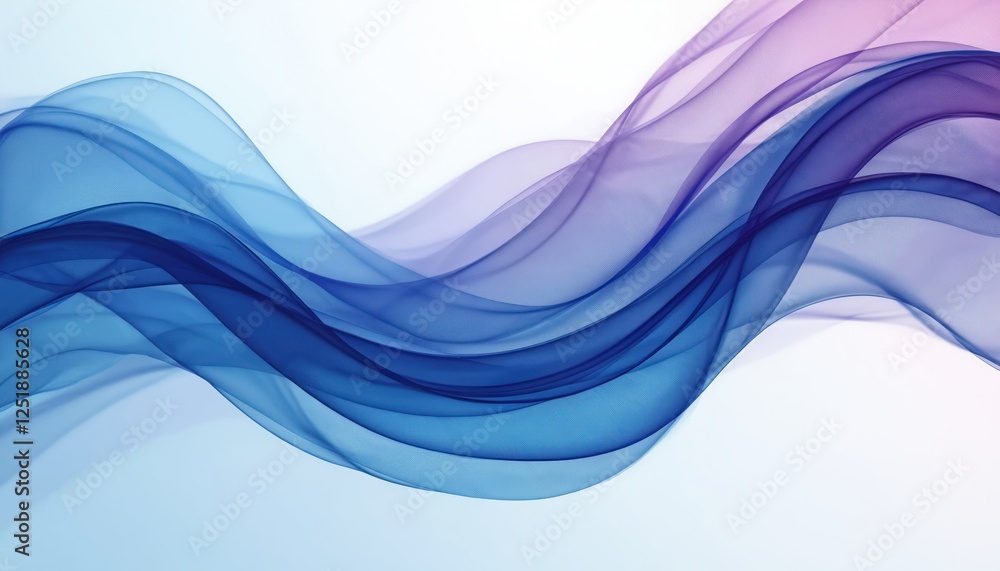 Leinwandbilder abstract blue background with flowing wavy lines creating smooth elegant effect. modern digital art,