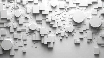 Abstract White Shapes on a Gray Background for Modern Design Concepts