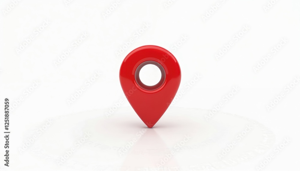 Aufkleber red location pin indicates destination. this sign shows point on map or gps. good for travel apps, a