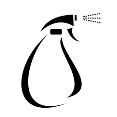 Spray bottle nozzle spraying mist