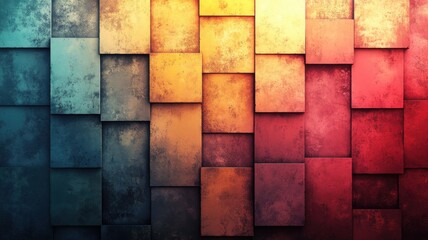 Fototapeta premium Abstract Colorful Textured Panel Arrangement in Warm Tones