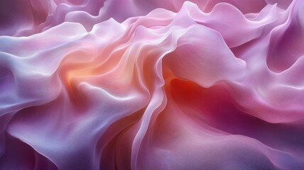 Obraz premium Ethereal Flowing Fabric with Soft Pink and Lavender Hues