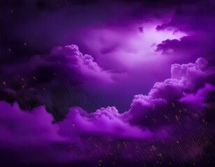 Obraz premium Black dark deep purple violet blue pink magenta fuchsia sky. Storm rain cloud. Fog smoke mist steam. Gloomy night dramatic ominous sky. Fantasy universe mystic. Or spooky evil nightmare horror concept