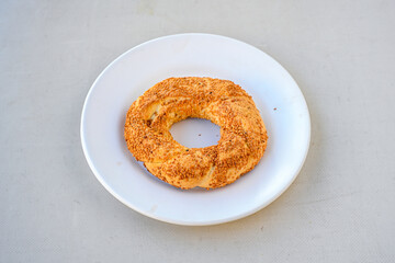 Turkish pastry product , tasty pogaca, acma . Simit, gevrek. Turkish Pastries; peynirli, patatesli, kasarli pogaca, sosili acma, dereotlu pogaca,  borek, acma, ay coregi at patisserie showcase.