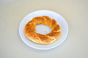 Turkish pastry product , tasty pogaca, acma . Simit, gevrek. Turkish Pastries; peynirli, patatesli, kasarli pogaca, sosili acma, dereotlu pogaca,  borek, acma, ay coregi at patisserie showcase.