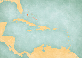Map of Caribbean islands - The Bahamas