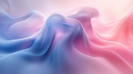 Obraz premium Soft Colorful Waves of Fabric with Gentle Flowing Movement