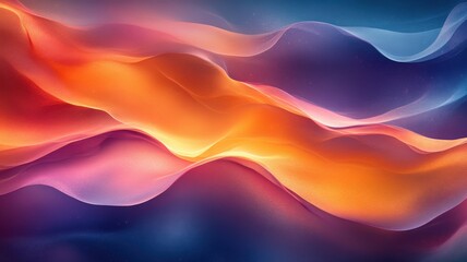 Obraz premium Colorful Fluid Abstract Art with Waves of Warm and Cool Tones