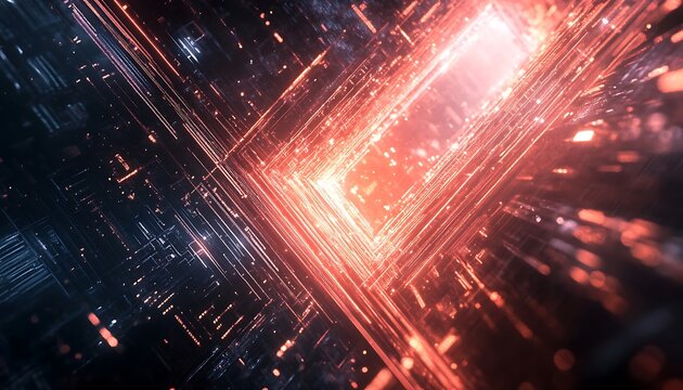 Futuristic technology lines background with light effects, representing digital advancements and sci-tech concepts