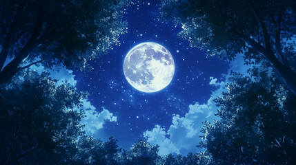 Fototapeta premium moon and clouds