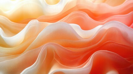 Fototapeta premium Soft Flowing Fabric Texture in Warm Shades of Orange and Yellow