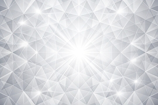 Abstract silver geometric background, light rays, website design