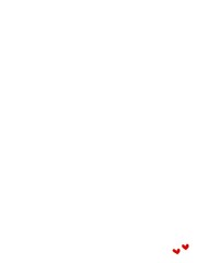 Minimalist White Background with Small Red Hearts in the Corner