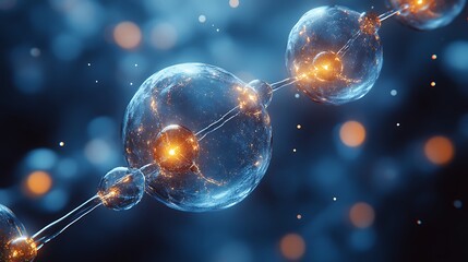 Highly detailed molecular rendering with transparent atomic layers