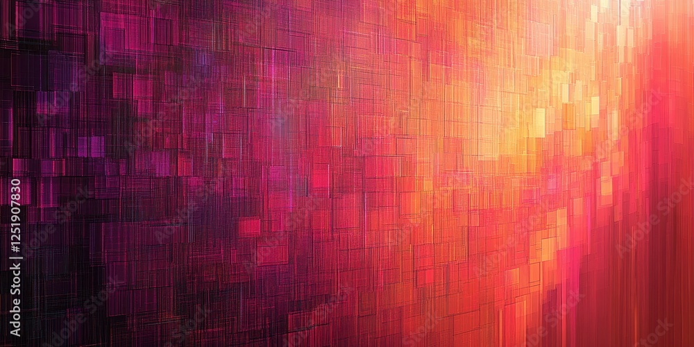 Poster abstract gradient background with repeating square like pixelated pattern