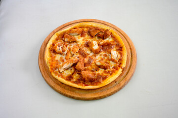 Traditional Turkish cuisine. Pizza, pita, pidesi, sucuk, hummus, kebab. Many dishes on the table. Serving dishes in restaurant. Mix, formaggi, veggie pizza. Top view, flat lay