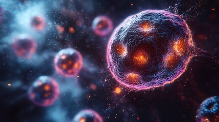 Pulsing microscopic environment of active cells transferring vital information