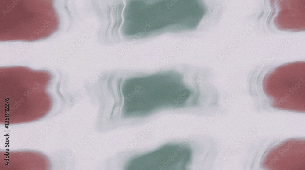 Poster abstract geometric blur with soft red and green shapes on white background
