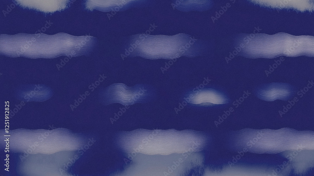 Poster abstract blue and white wavy pattern with subtle textured layers