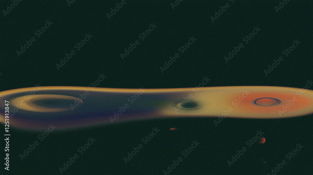 Poster abstract interstellar cloud with colorful gradient and cosmic patterns in deep space