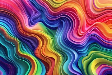 Obraz premium Vibrant Rainbow Gradient Background with Organic Layers and Rich Texture