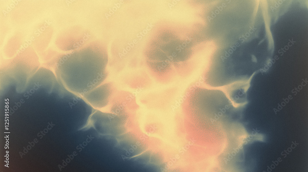 Poster Abstract fiery cloud formation with soft glowing edges and dynamic movement