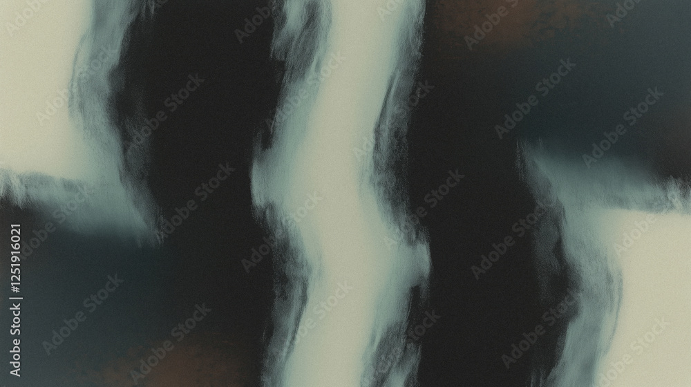 Poster abstract monochrome wave pattern with fluid motion and textured design