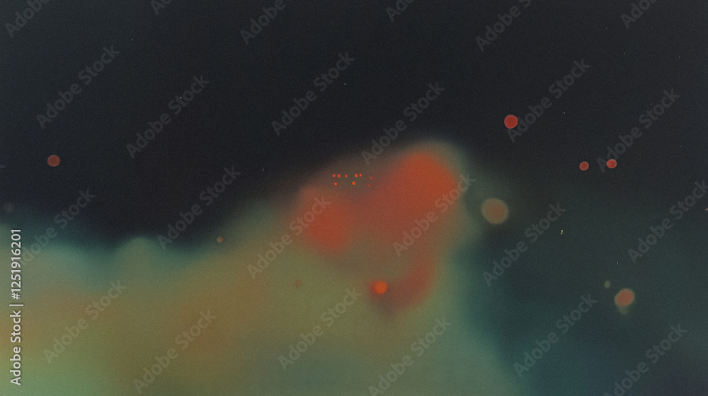 Poster abstract cosmic lights with soft bokeh against dark background
