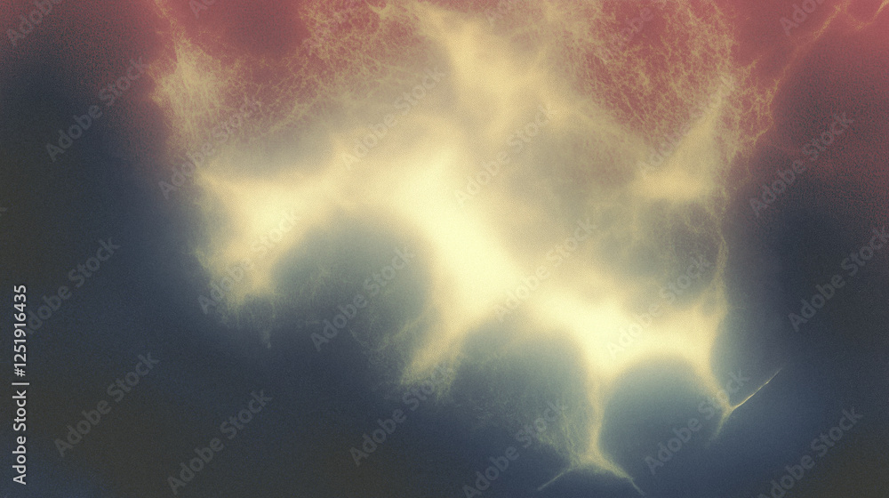 Poster Abstract ethereal light burst with colorful gradient background in soft focus