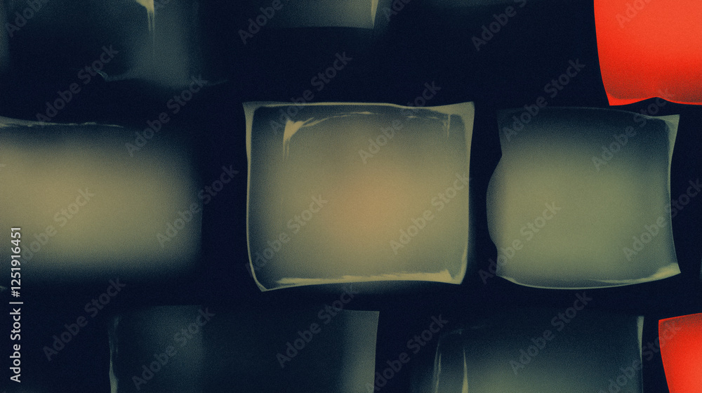 Poster abstract gradient boxes with dark background and hints of orange