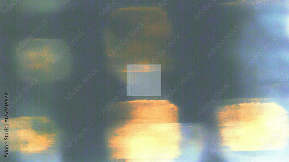 Poster abstract bokeh effect with warm and cool colors in soft focus background