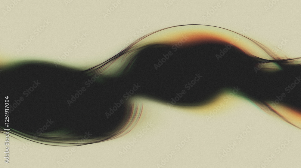 Poster abstract waveform with gradient colors on light background