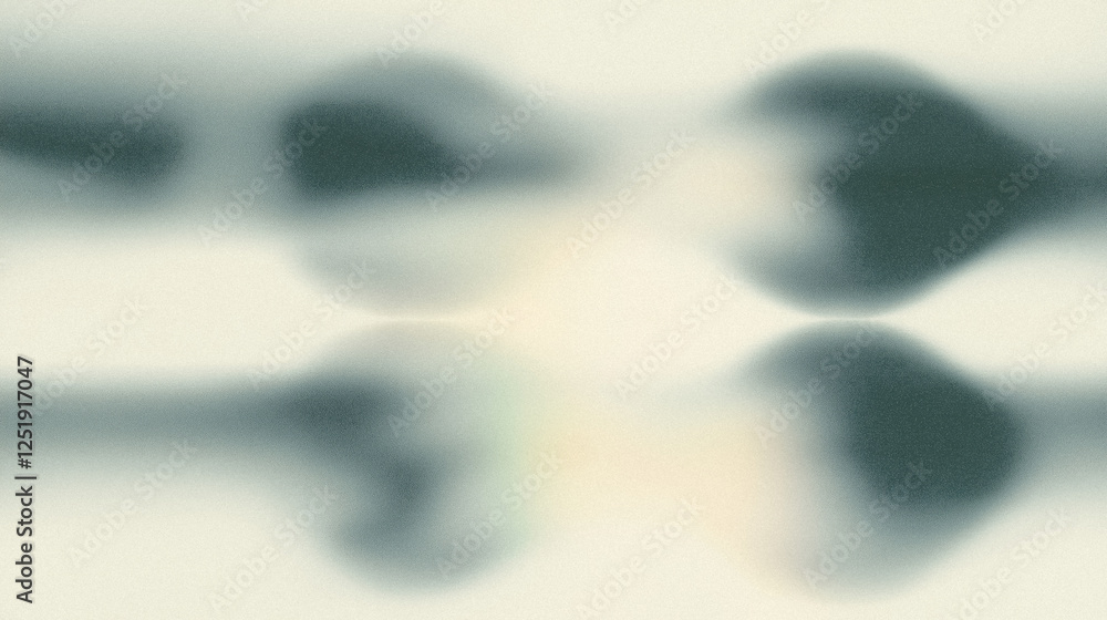 Poster abstract blurry shapes with soft colors and symmetrical patterns
