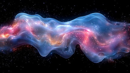Fototapeta premium Futuristic analysis of neural data flow displayed in an electric blue and pink spectrum