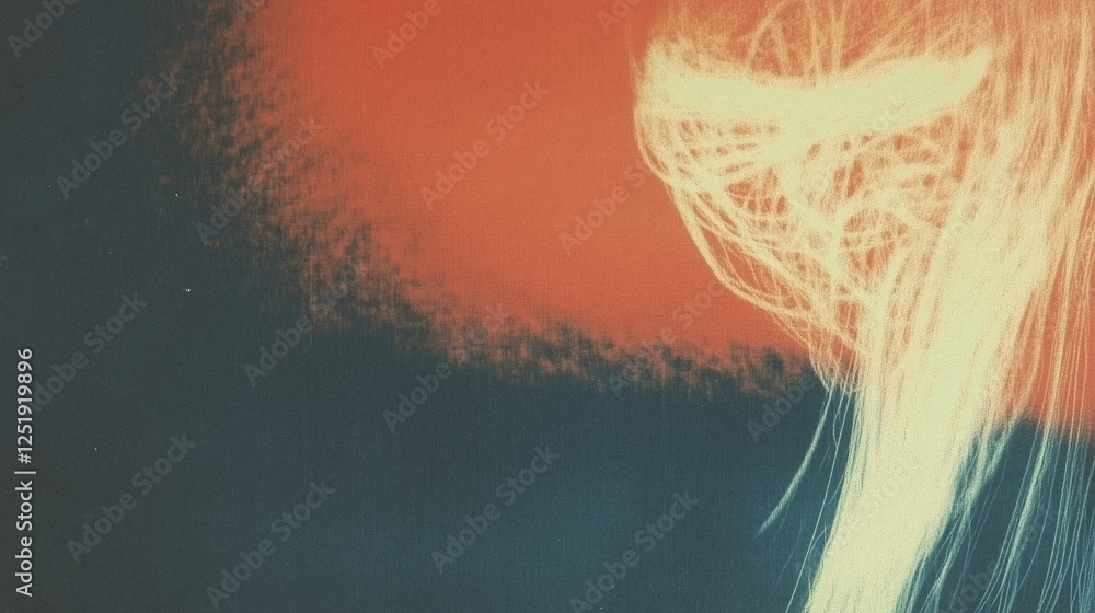 Poster Abstract expression of light and color in dynamic composition