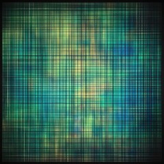 Abstract background featuring a grid pattern with teal and yellow hues