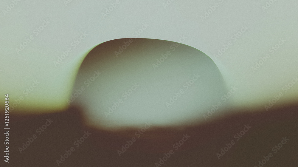 Poster abstract minimalist shape with soft green gradient background