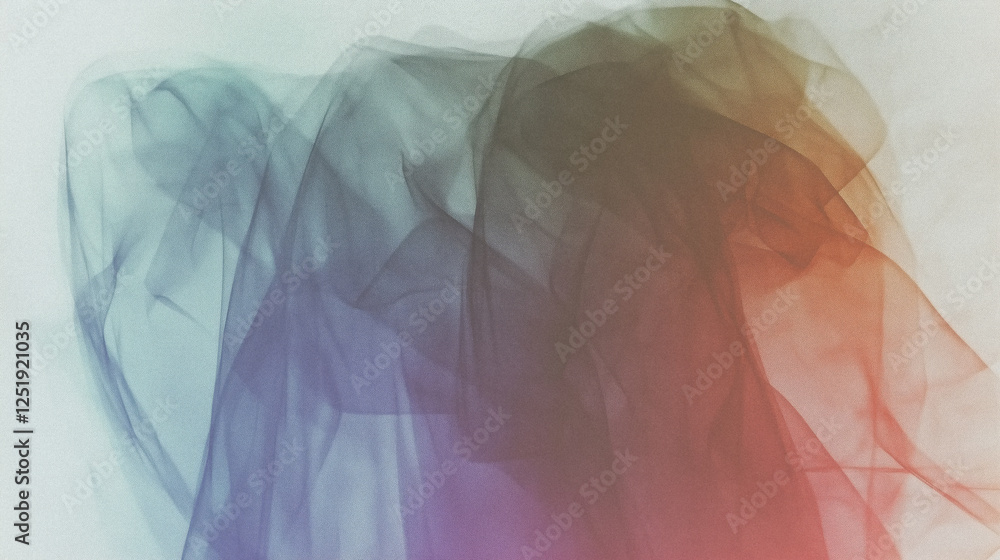 Poster abstract colorful smoke waves with gradient effect on light background