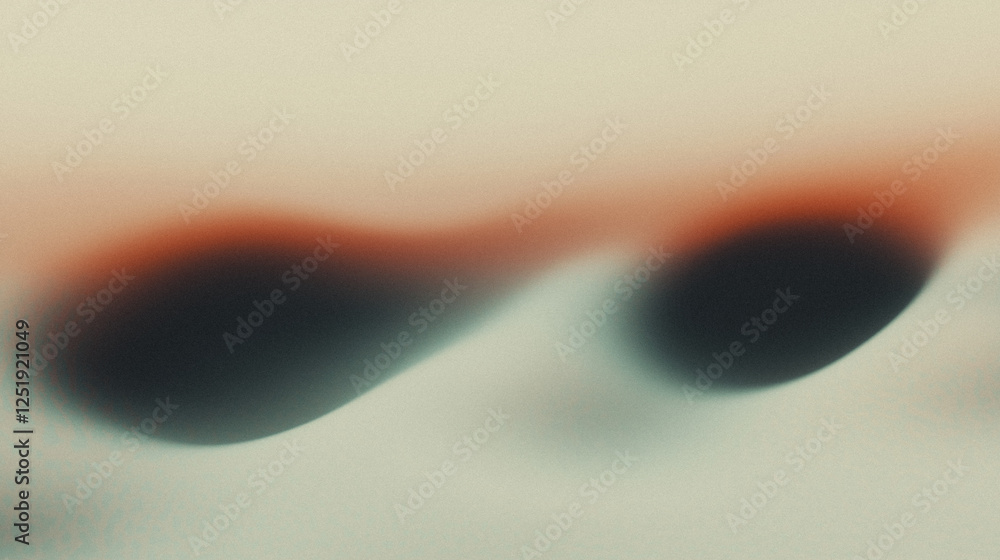 Poster abstract blurred shapes in soft pastel tones with gradient effect